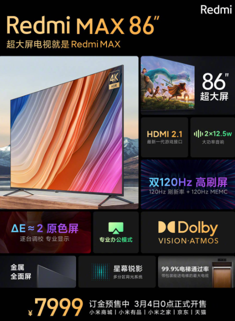 Redmi Max 86": El gran televisor de Xiaomi se reduce