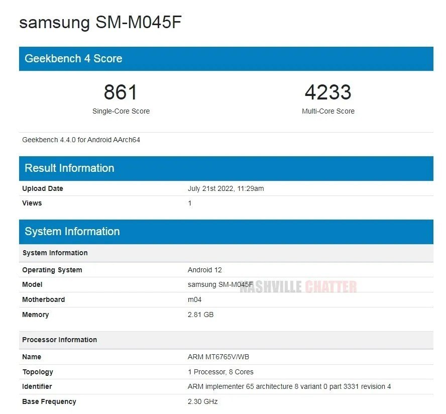 Geekbench Samsung