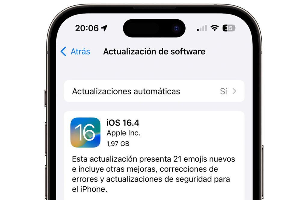 Actualización Apple 